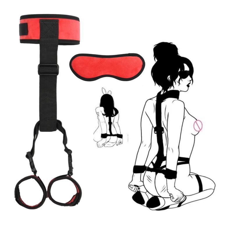 Sexy Toys Back Handcuff Neck Sleeve Collars Sm Training Slave Flirt Tool Bdsm Bondage Adult Games For Couple Sex Toy Accessory%