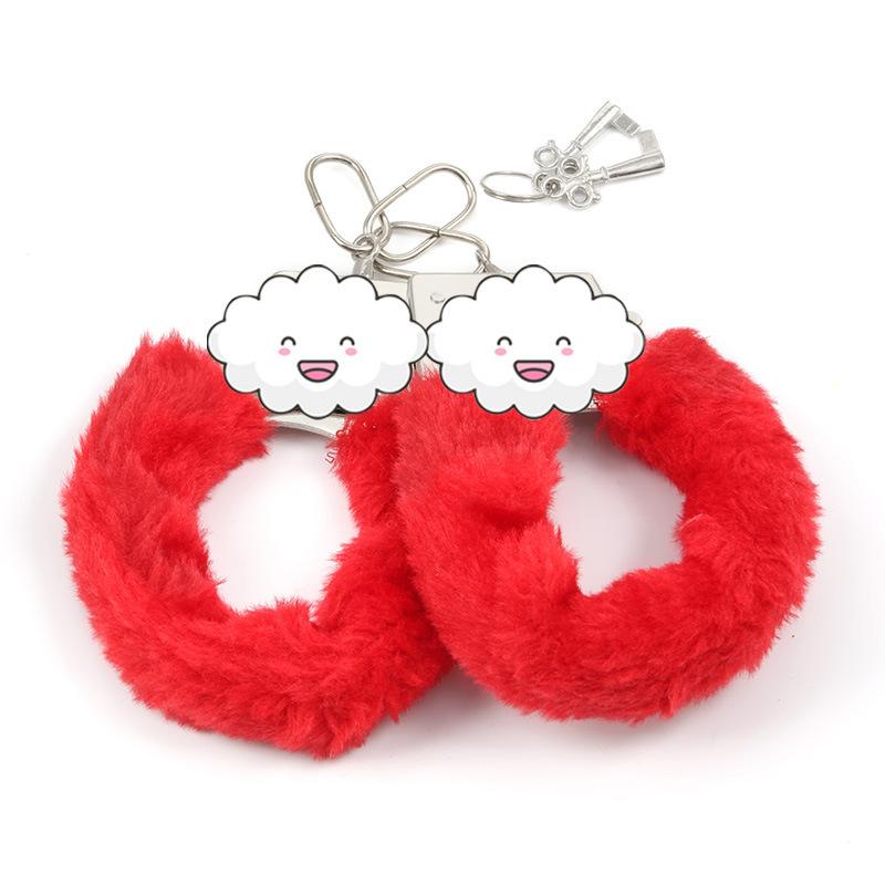 Stainless Metal Handcuffs With Plush Bdsm Flirting Toy For Couples Sex Toys For Woman Men Sm Bondage Kit Lady Sexy Toy Shop%