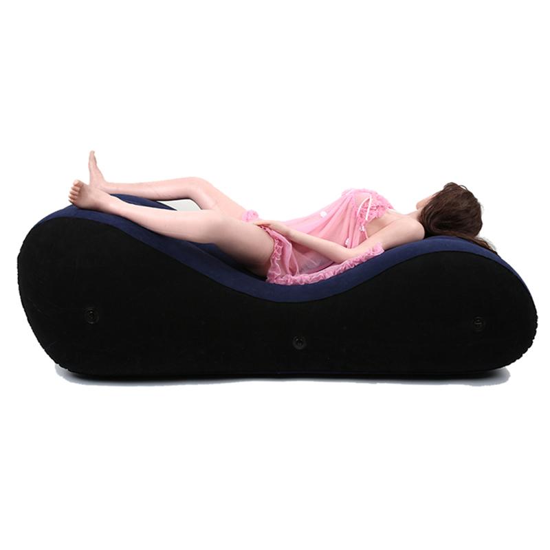 150cm Length Inflatable Bed Sofa For Travel Beach Beds Chaise Fold Bedroom Sex Furniture Armchair Velvet Pvc Leather Bed Frames%