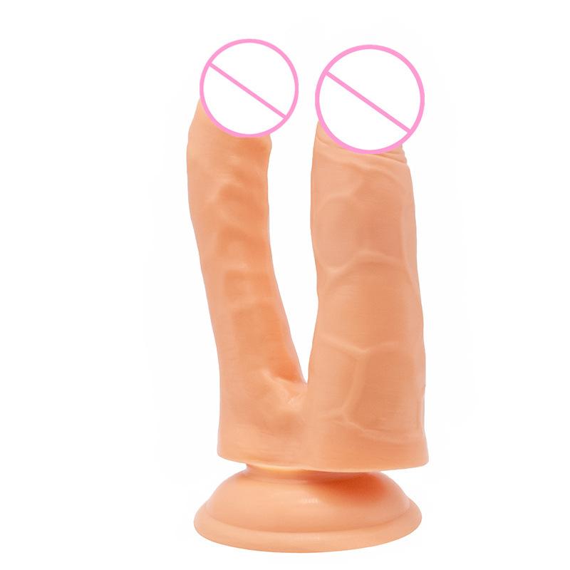 Transparent Realistic Penis Dildos Double U Shape Adult Sex Toys Dildo For Women Masturbation Simulation Dildo With Suction Cup