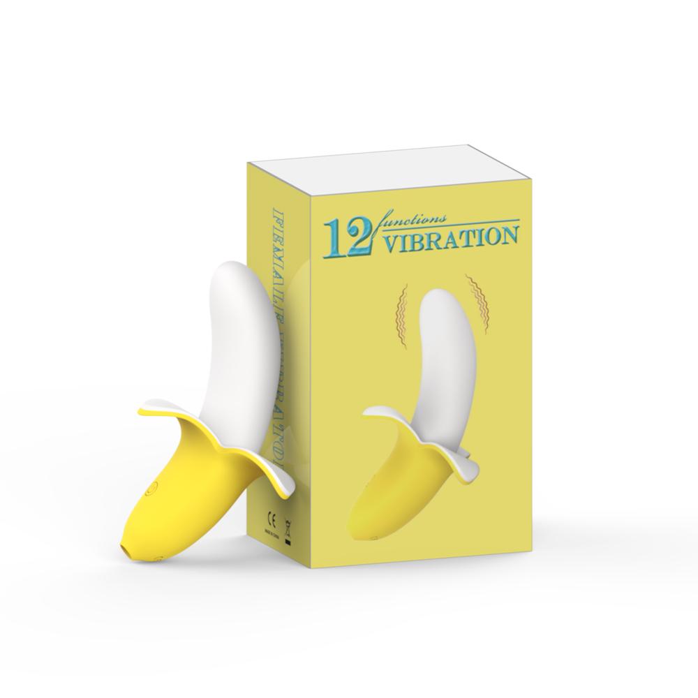 Small Banana Vibrator Trumpet Automatic Insertion Pulse Female Small Small Mini Soft Penis