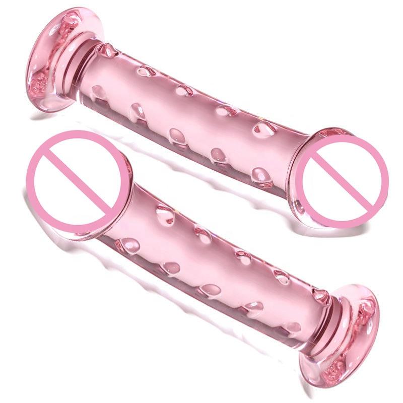 Women Sex Toy Simulation Penis Pink Crystal Dildos Xxxl Glass Dildos