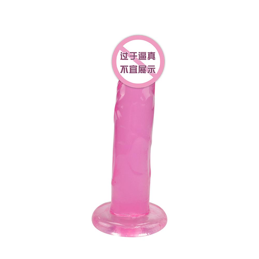 Three-color Crystal Simulation Dildo Female Masturbation Stick