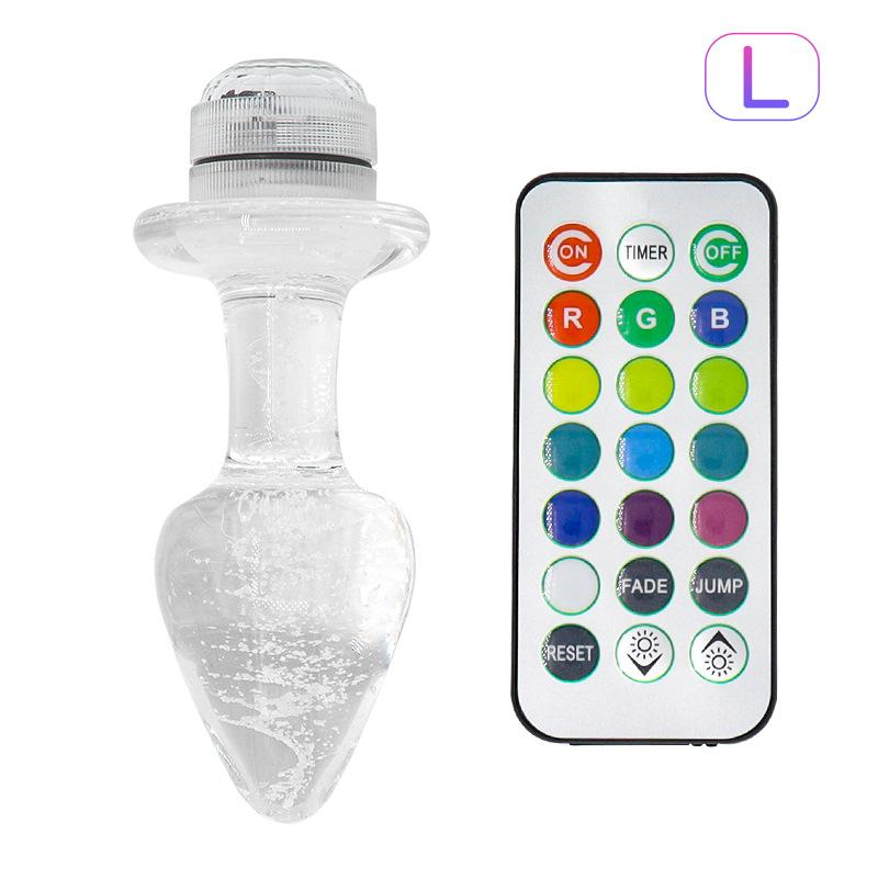 Remote Control Color-changing Anal Dilator G-spot Masturbation Massager For Women&#39;s Vagina Toys Anal Plug Massage