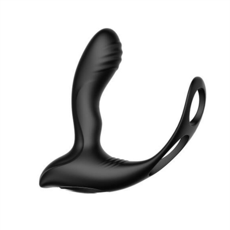 Wireless Remote Control Male Prostate Massage Double Ring Lock Fine Vibrator