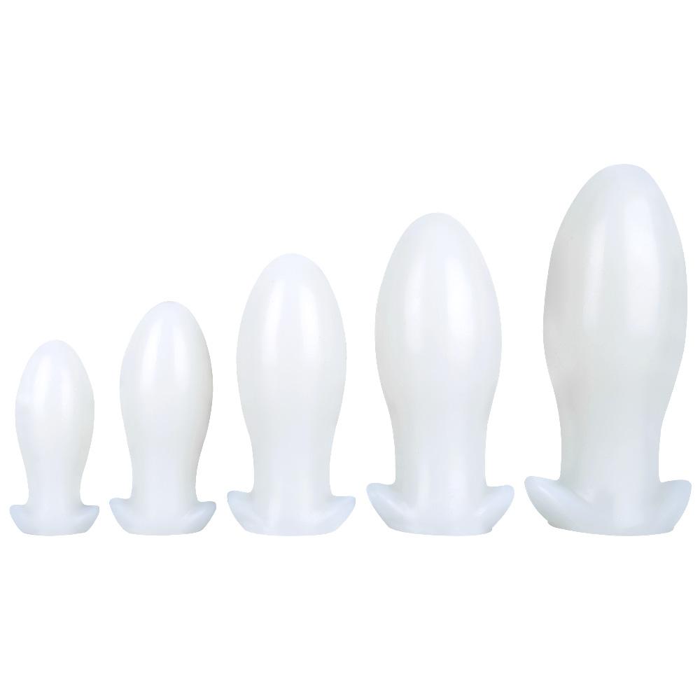 Three-color Silicone Dragon Egg Anal Plug For Men And Women Soft And Thick Egg-shaped Penis Anal Plug