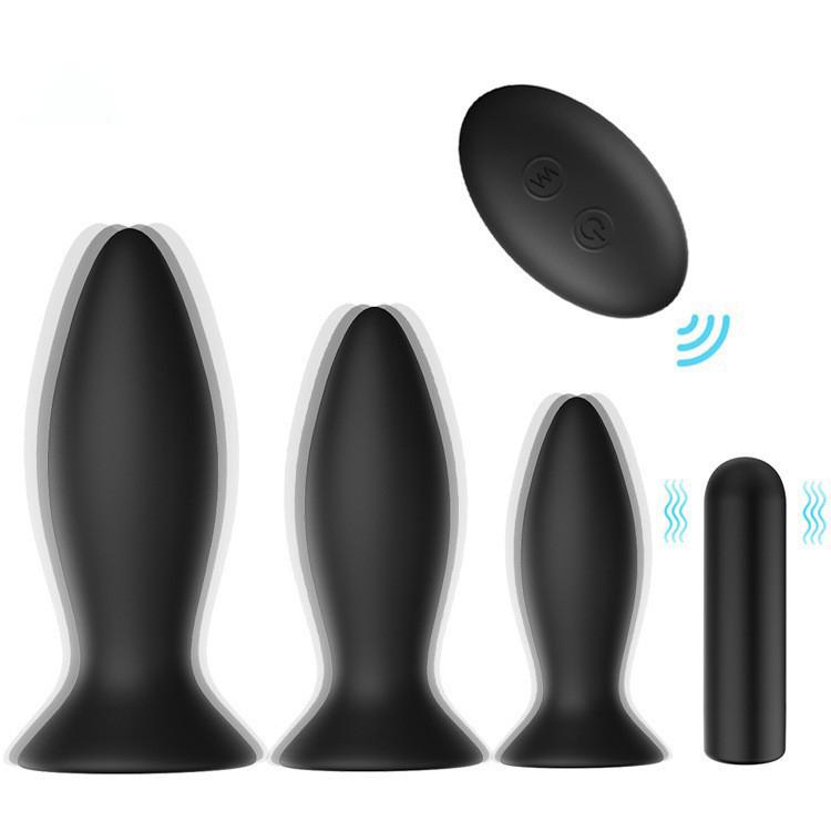 Anal Sex Toys Men Magnetic Rechargeable Vibration Anal Plug Set Anal Expander