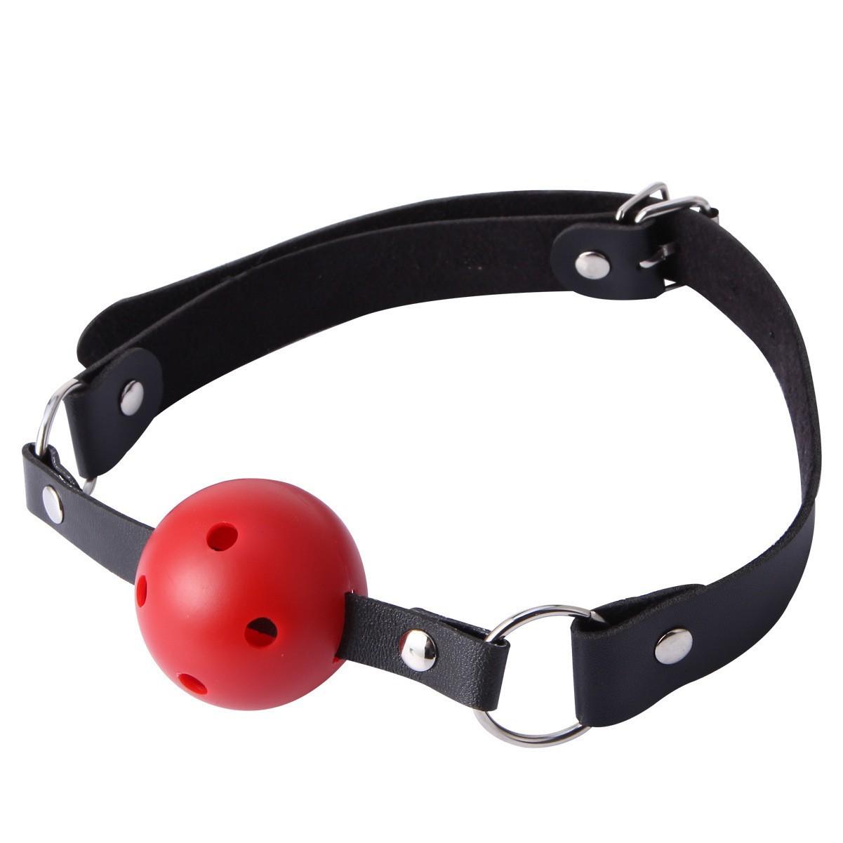 Pvc Mouth Ball Adult Sex Toys Pu Bondage Training Hollow Gag Bdsm Plug For Couples