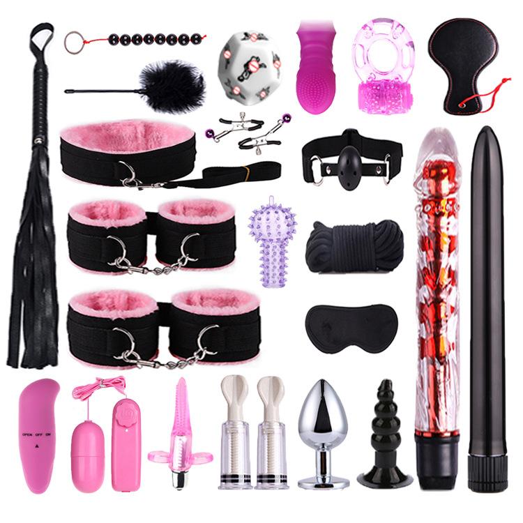 Wholesale Sex Sm Bdsm Sm Game Anal Plug Jumping Egg Suit Kits Bondage Set Couples Sex Toys