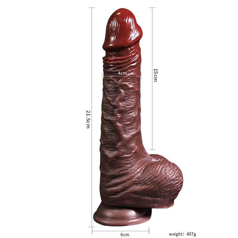 Lamb skin Dildo Liquid silicone - dark purple