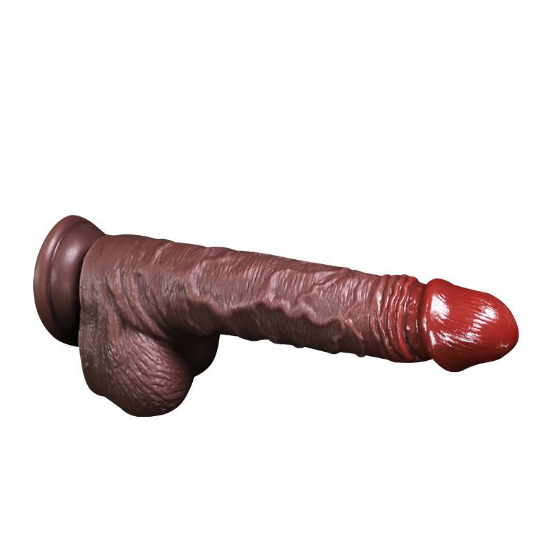 Lamb skin Dildo Liquid silicone - dark purple