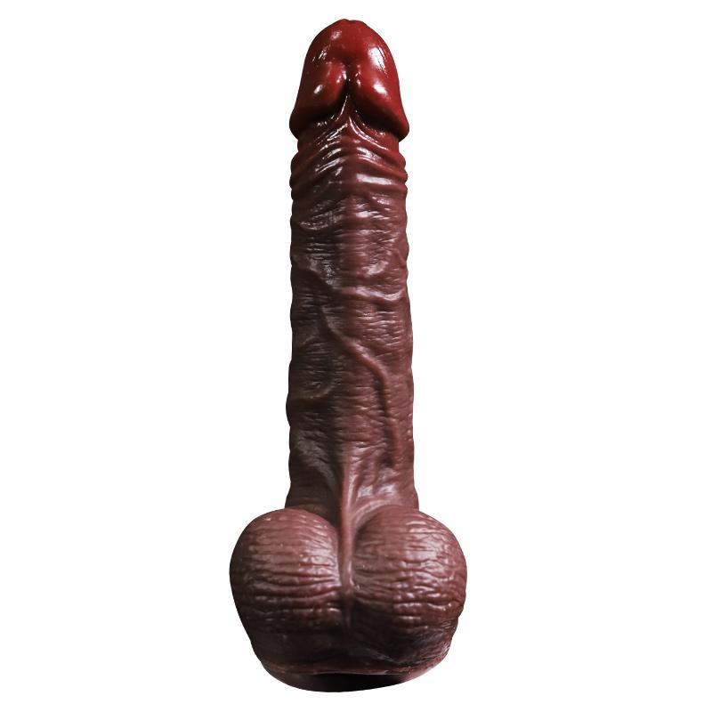 Lamb skin Dildo Liquid silicone - dark purple