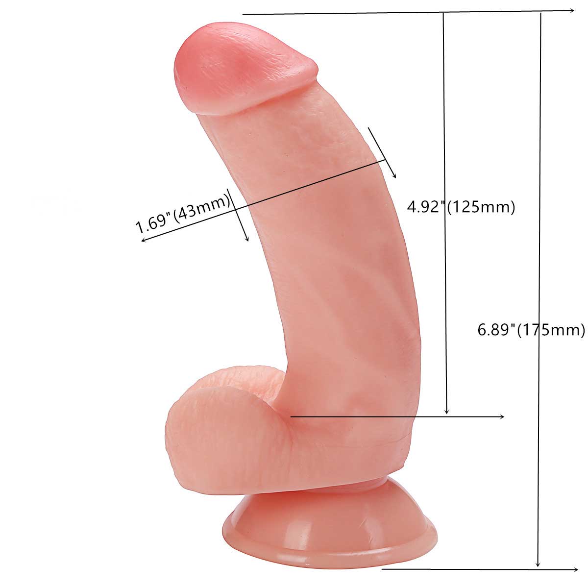 6.89 inches Little Wolf Dog Realistic dildo