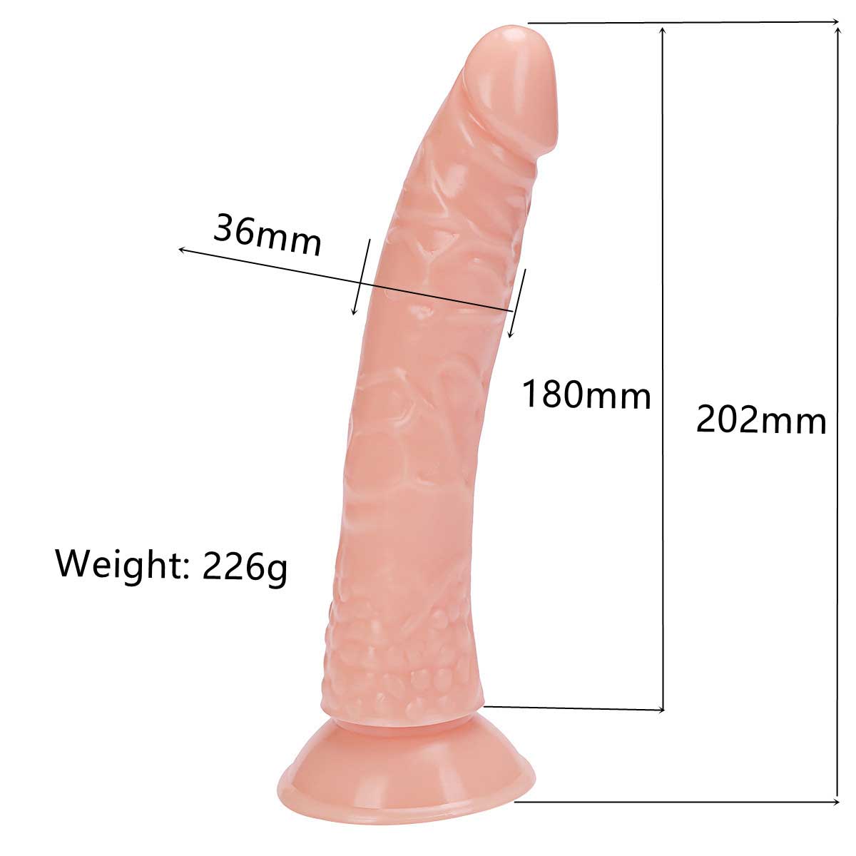 7.9 inches Multicolor color simulated penis