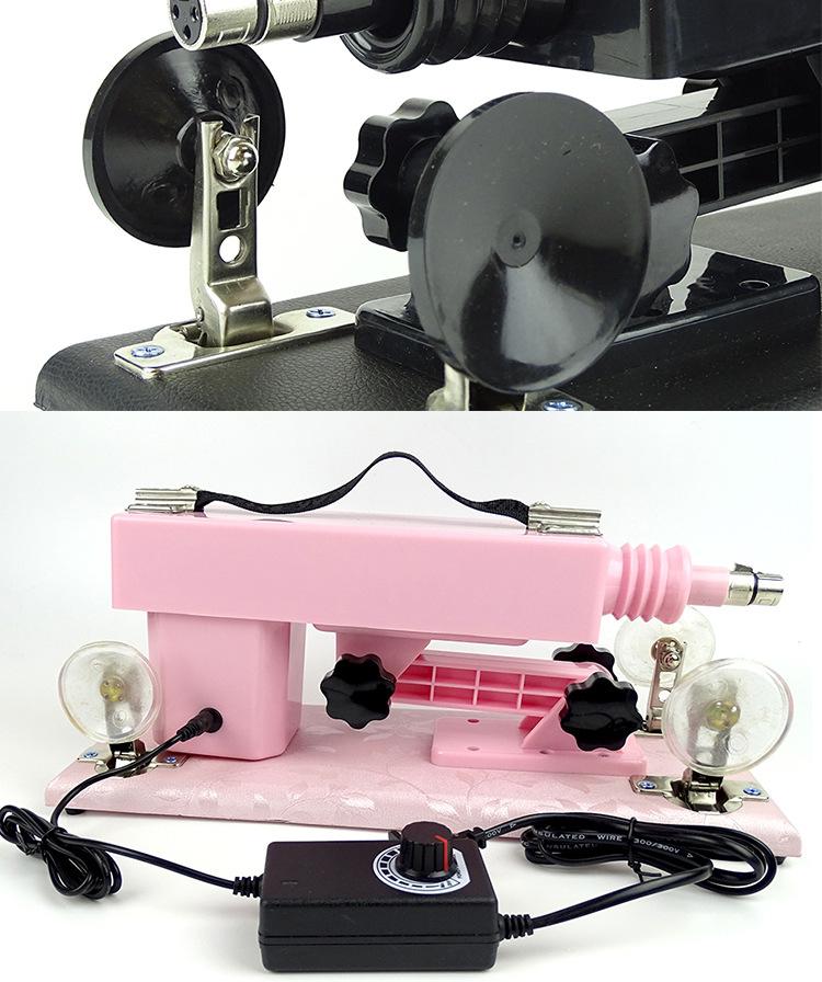 Fully automatic telescopic and plug-in female sex Fuck machine - black