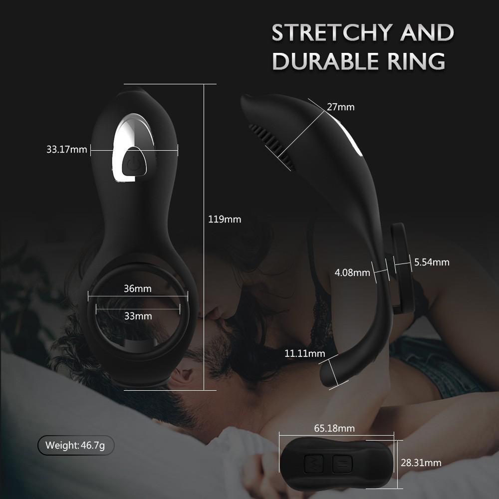 Male and Female Shared Remote Control Penile Ring