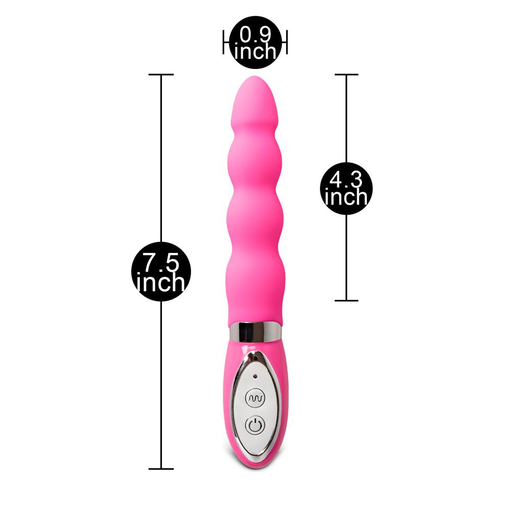 10-Mode Silicone Pink Beaded Waterproof Vibrator