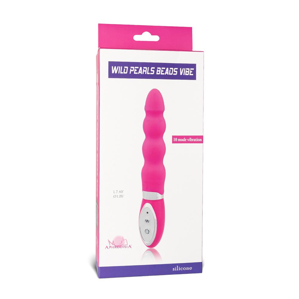 10-Mode Silicone Pink Beaded Waterproof Vibrator