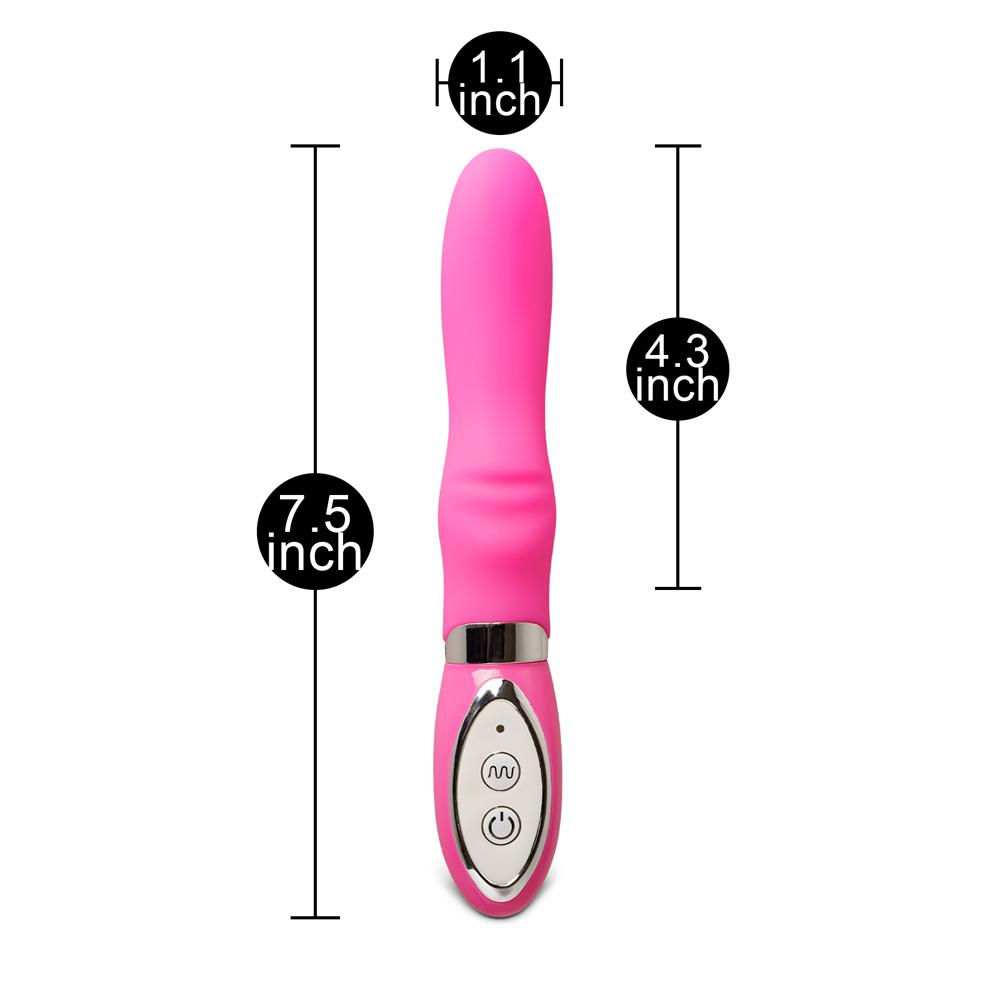 10-Mode Silicone Pink Color Waterproof  Classic Vibrator