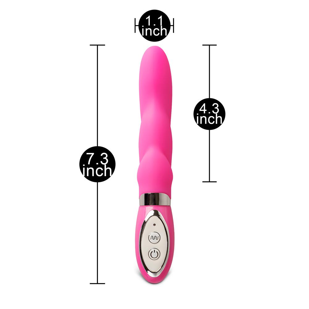 10-Mode Silicone Pink Waterproof G-Spot Vibrator