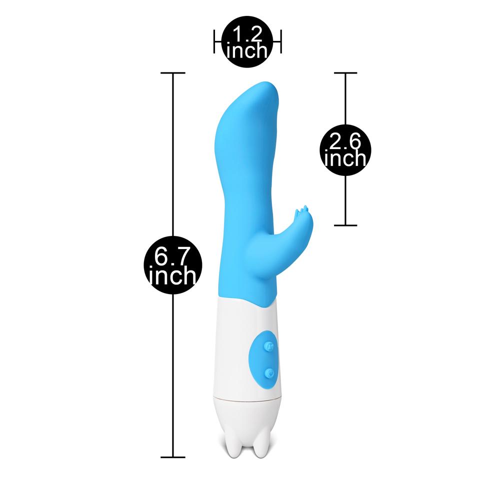 10 Models Blue Color Silicone G-Spot Vibrator