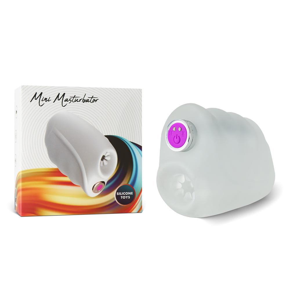 10 Modes Clear Color Rechargeable Vibrating Male Masturbator