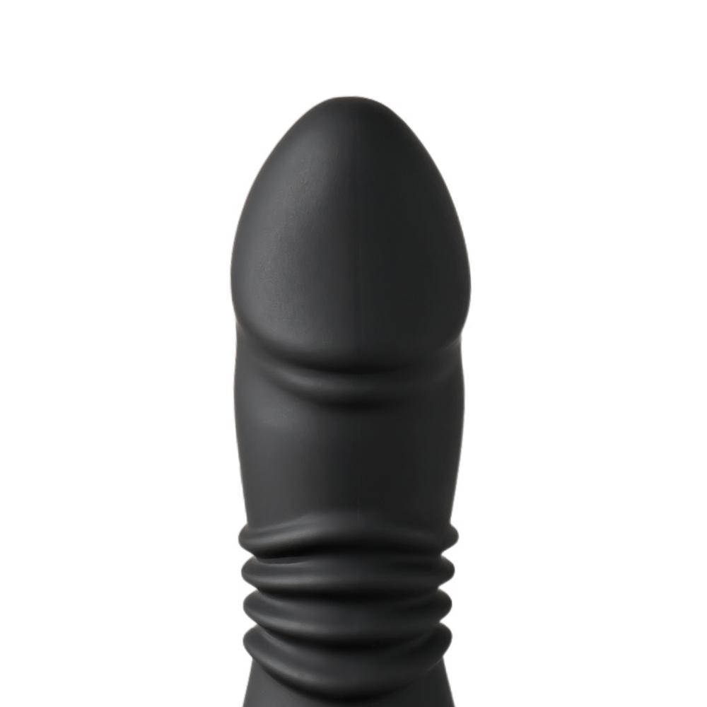 10 Modes Remote Control Black Color Thrusting Vibrating Prostate Massager with Cock Ring