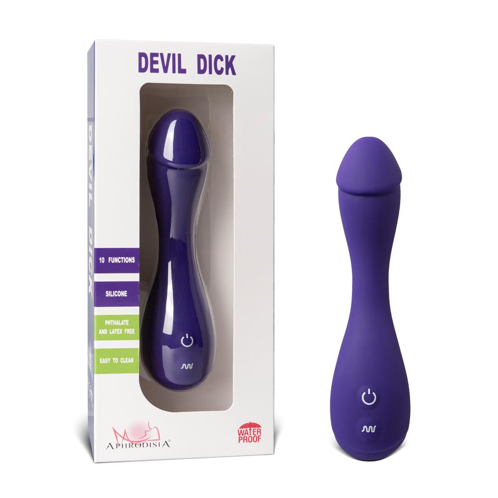 10-Speed Flexible Purple Silicone Realistic Dildo Vibrator