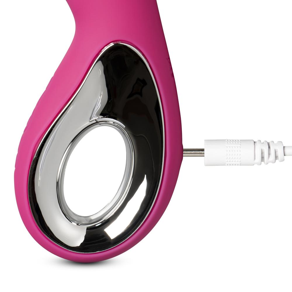 10-Speed Magenta Rechargeable Silicone Vibrator