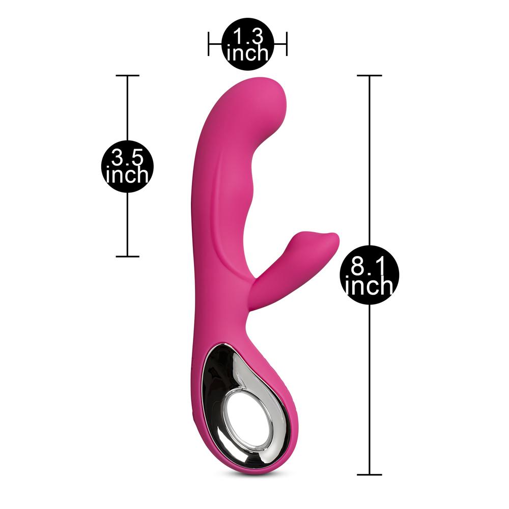 10-Speed Magenta Rechargeable Silicone Vibrator