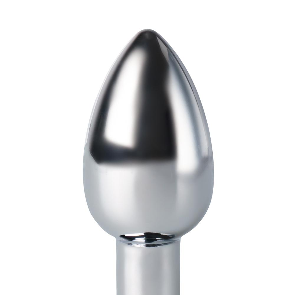 10-Speed Metal Vibrating Anal Plug with APP Control and Light-up Magic Colors