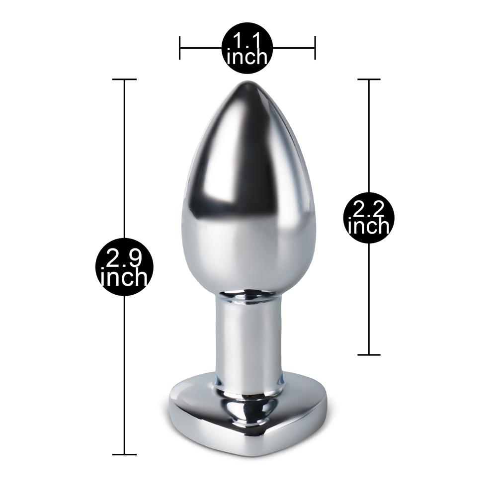 10-Speed Metal Vibrating Anal Plug with APP Control and Light-up Magic Colors