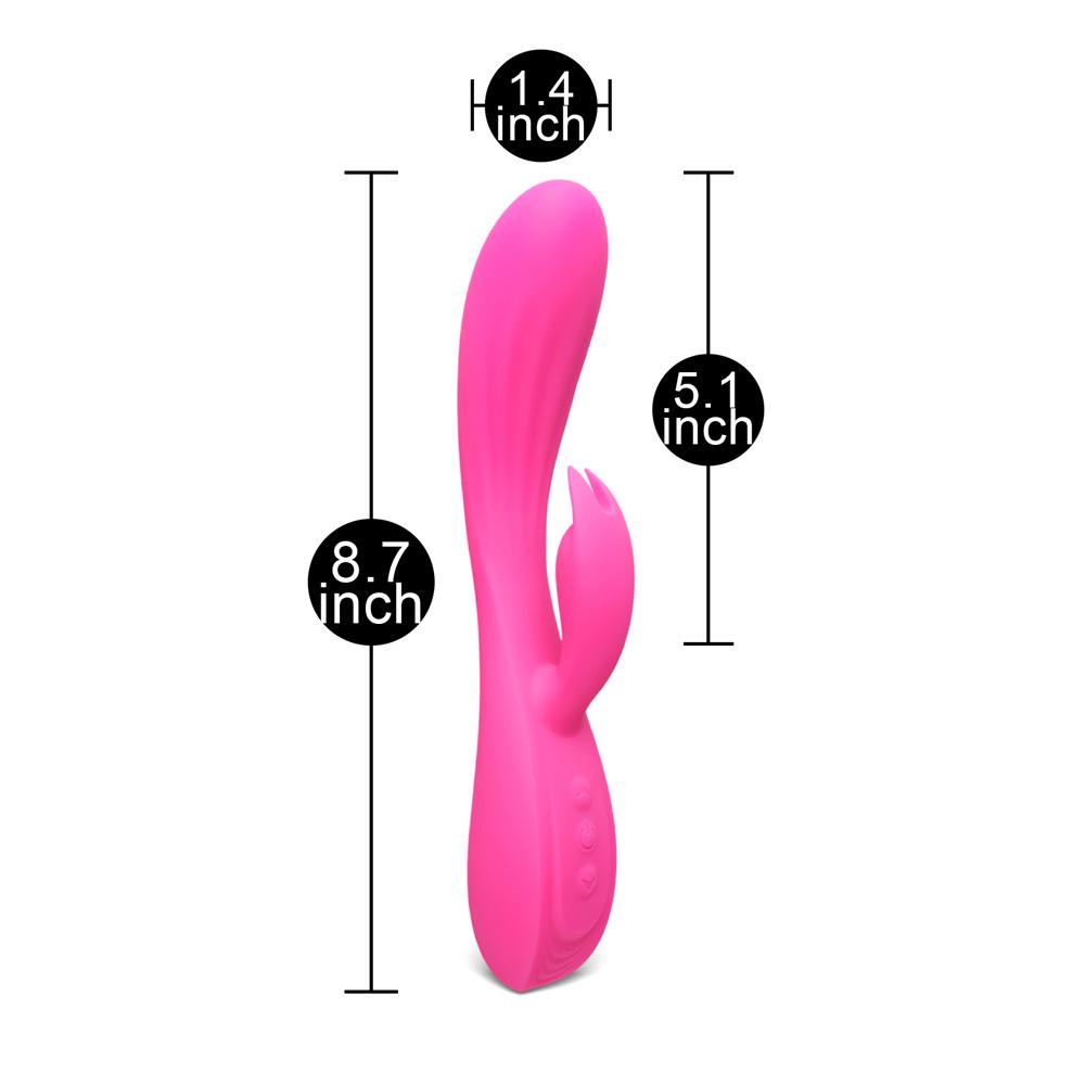 10-Speed Pink Color Silicone Rabbit Vibrator