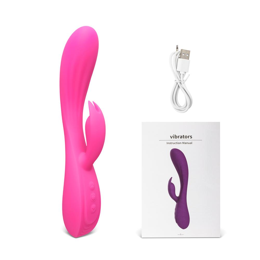 10-Speed Pink Color Silicone Rabbit Vibrator