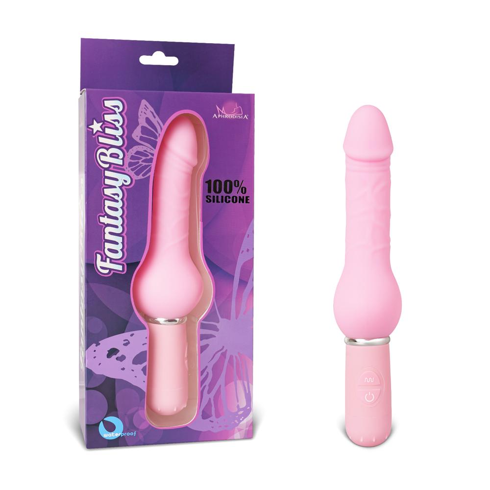 10-Speed Pink Silicone Realistic Dildo Vibrator