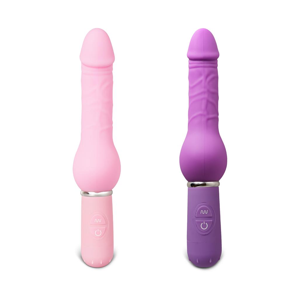 10-Speed Pink Silicone Realistic Dildo Vibrator