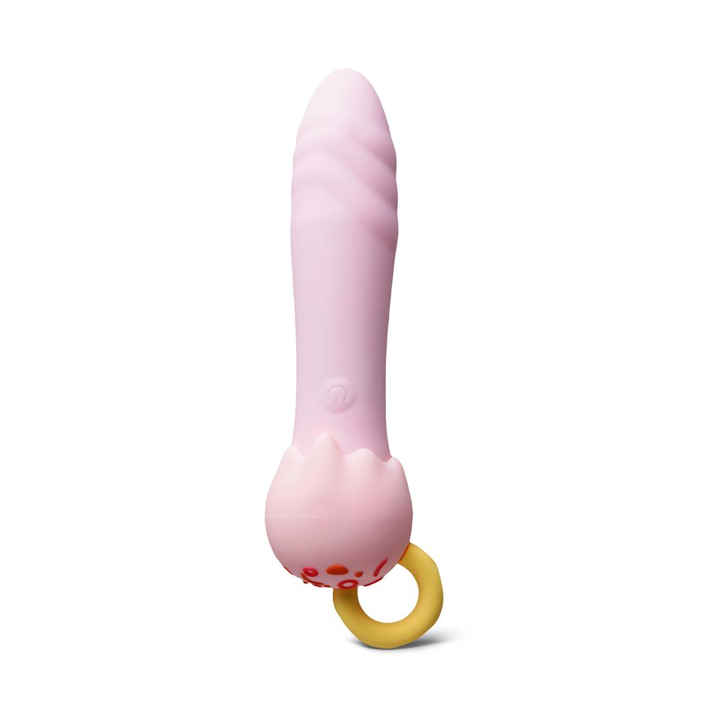 10-Speed Pink Vibrator, Medical Grade Silicone, Waterproof, USB Rechargeable, 6.7" Length, 3.51" Insertable