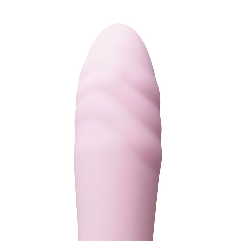 10-Speed Pink Vibrator, Medical Grade Silicone, Waterproof, USB Rechargeable, 6.7" Length, 3.51" Insertable