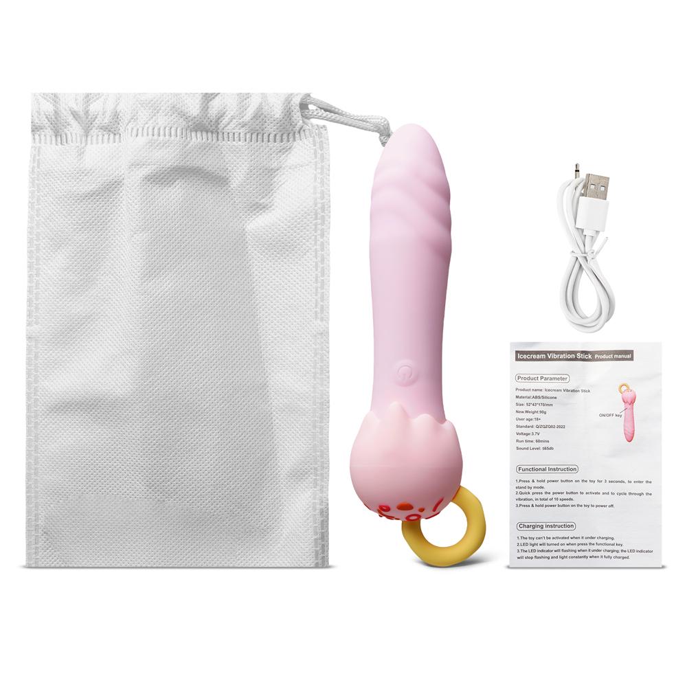 10-Speed Pink Vibrator, Medical Grade Silicone, Waterproof, USB Rechargeable, 6.7" Length, 3.51" Insertable