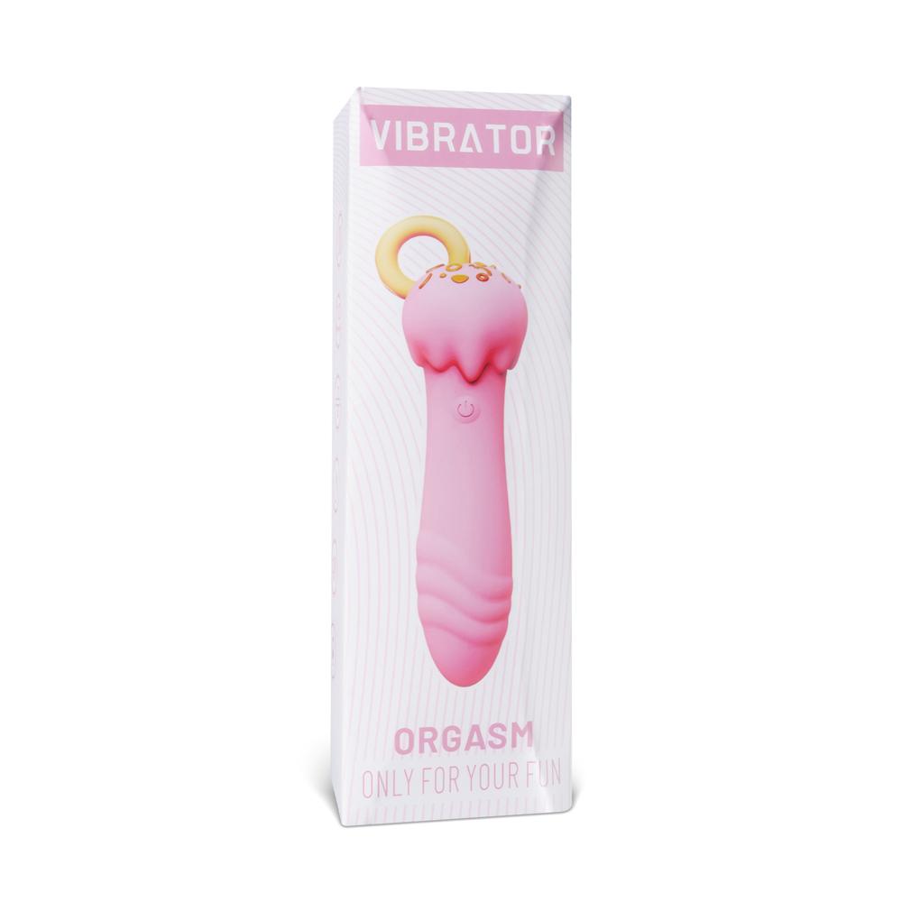 10-Speed Pink Vibrator, Medical Grade Silicone, Waterproof, USB Rechargeable, 6.7" Length, 3.51" Insertable