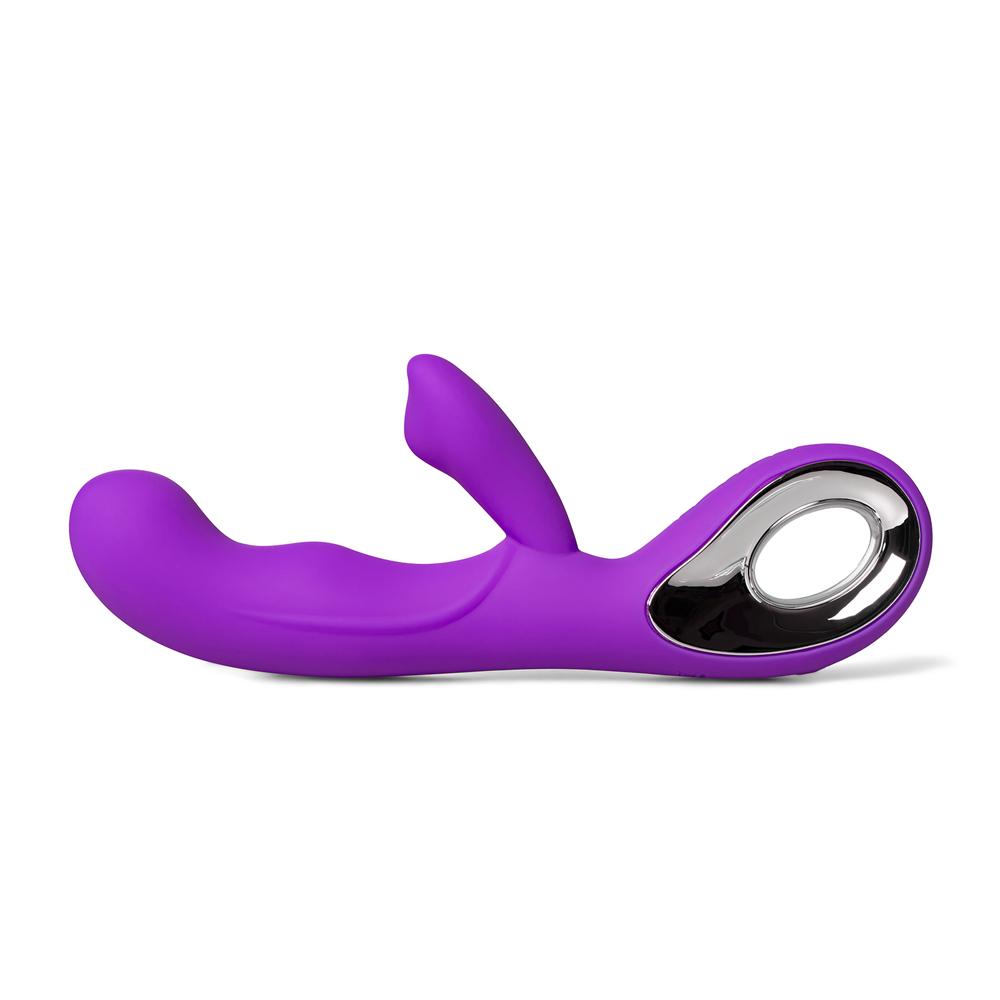 10-Speed Purple Color Rechargeable Silicone Vibrator