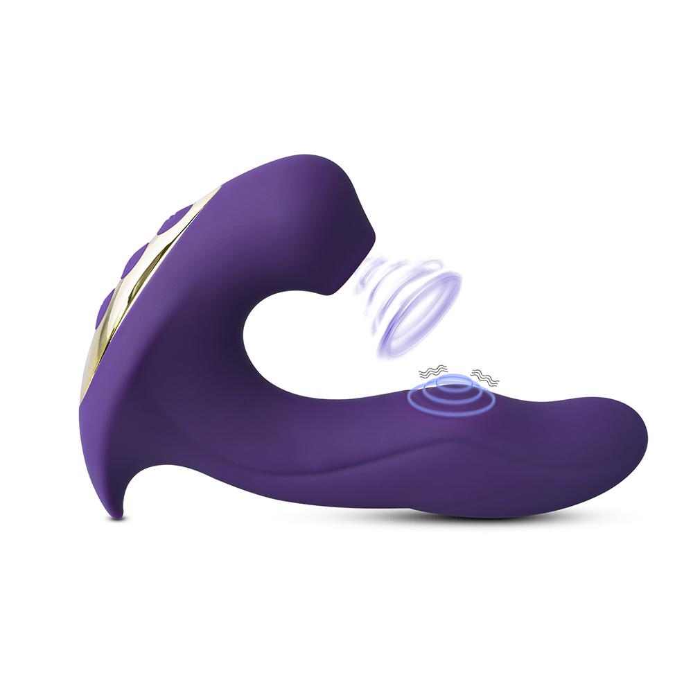 10-Speed Purple Color Silicone Clitoral and G-Spot Vibrator ( 3 Functions in 1 Sex Toy )