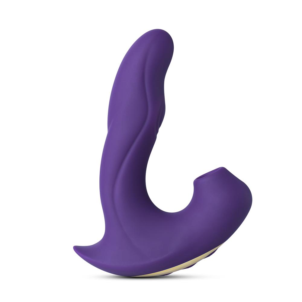 10-Speed Purple Color Silicone Clitoral and G-Spot Vibrator ( 3 Functions in 1 Sex Toy )