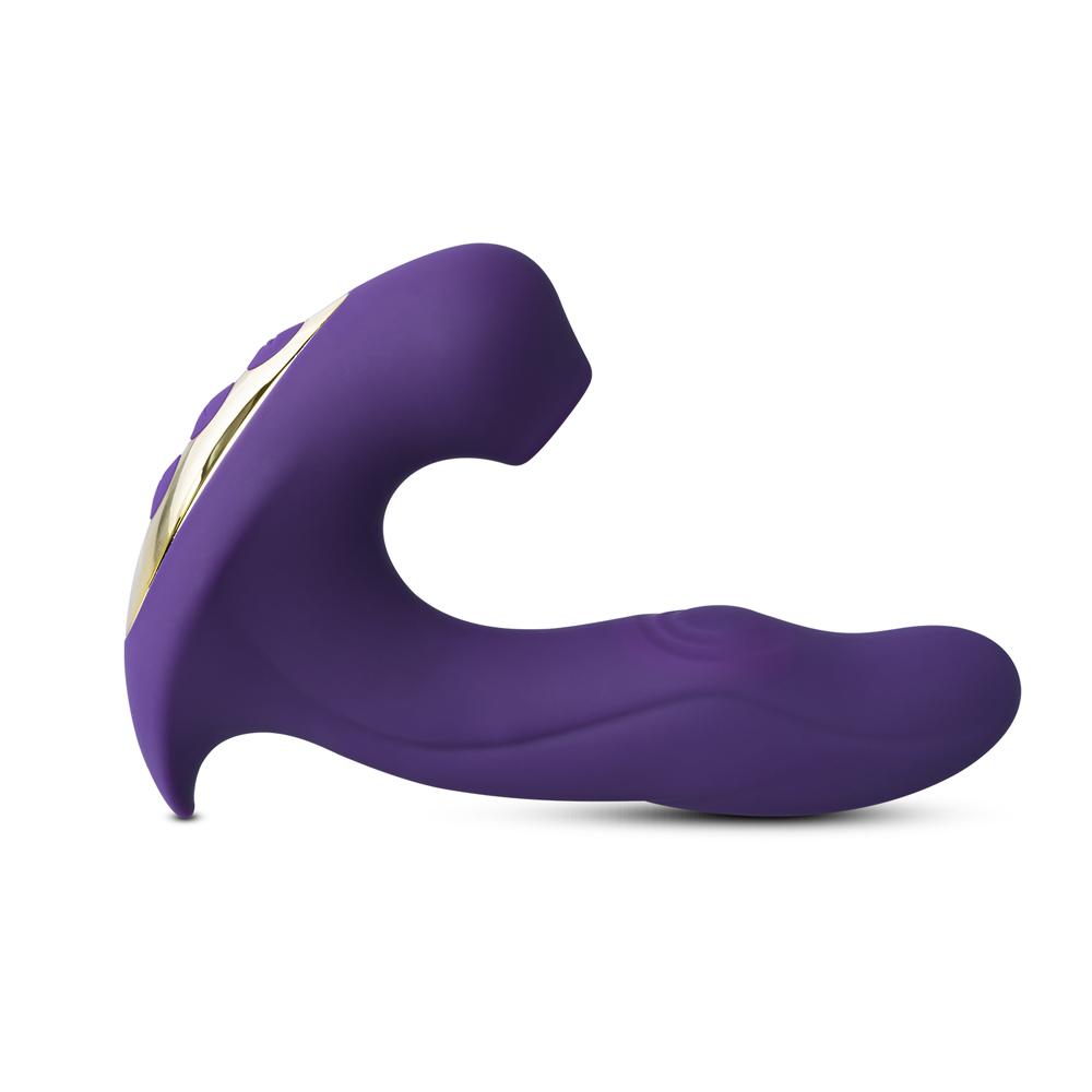 10-Speed Purple Color Silicone Clitoral and G-Spot Vibrator ( 3 Functions in 1 Sex Toy )