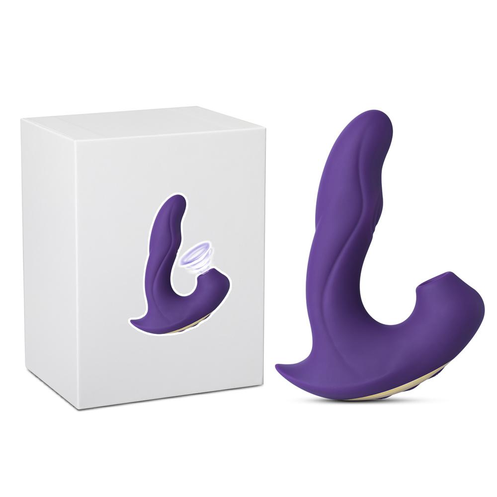 10-Speed Purple Color Silicone Clitoral and G-Spot Vibrator ( 3 Functions in 1 Sex Toy )