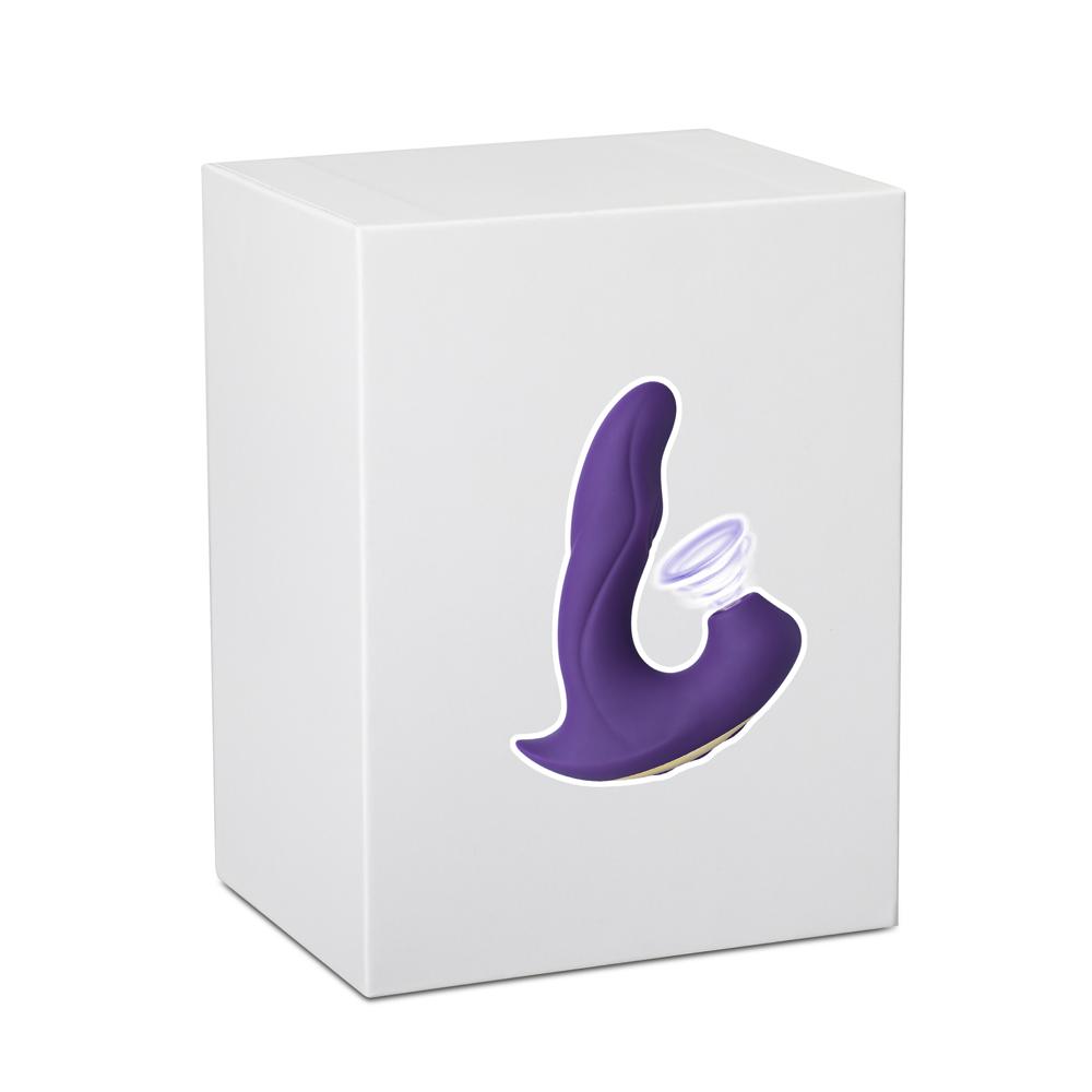 10-Speed Purple Color Silicone Clitoral and G-Spot Vibrator ( 3 Functions in 1 Sex Toy )