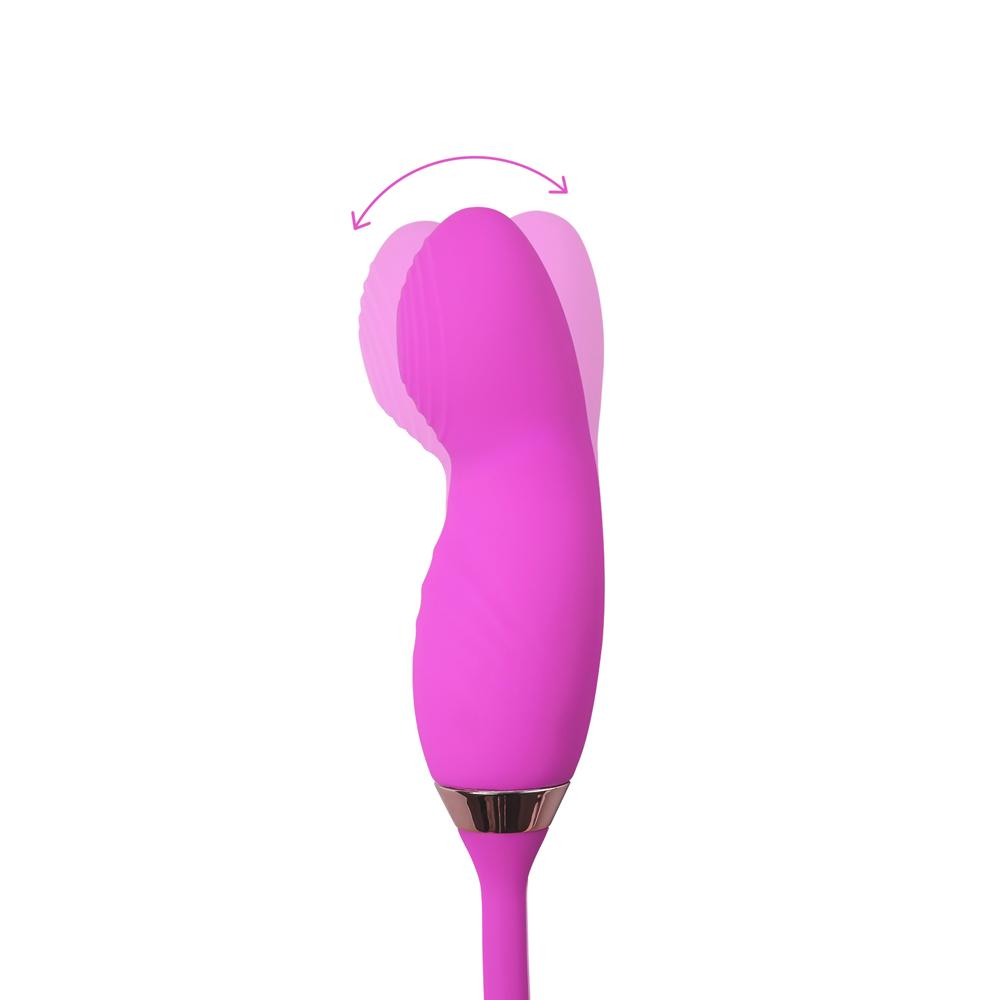 10-Speed Purple Color Silicone Clitoral Rose with Tongue Licking and Wiggling Vibrator