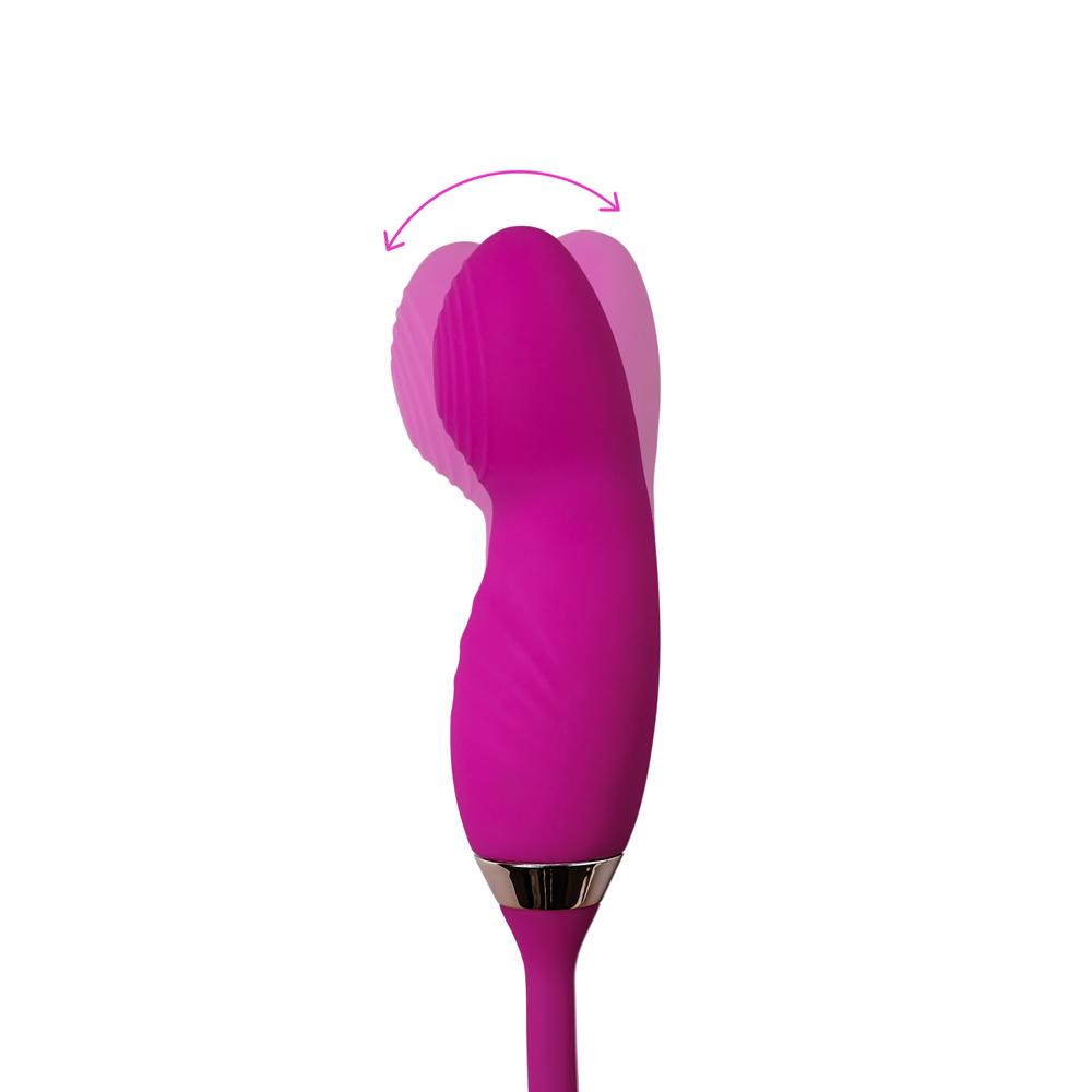 10-Speed Purple Color Silicone Clitoral Sucking Rose with Wiggling Vibrator