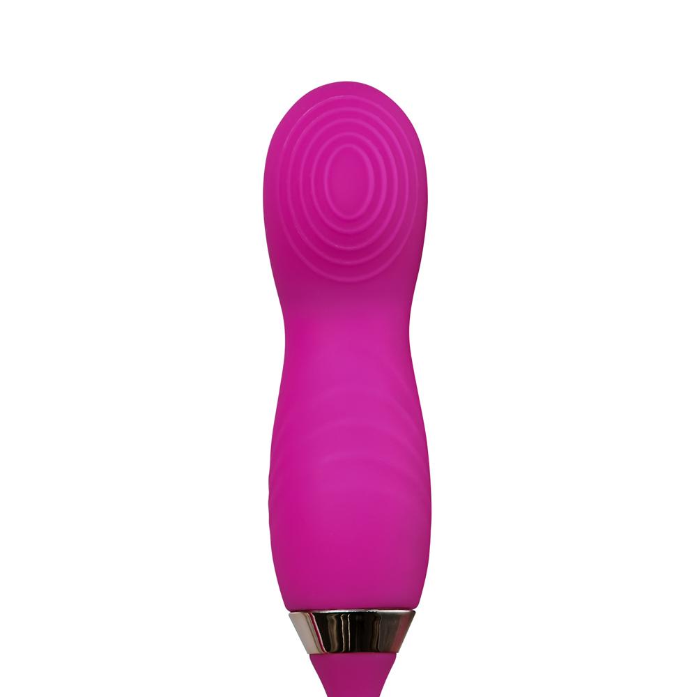 10-Speed Purple Color Silicone Clitoral Sucking Rose with Wiggling Vibrator