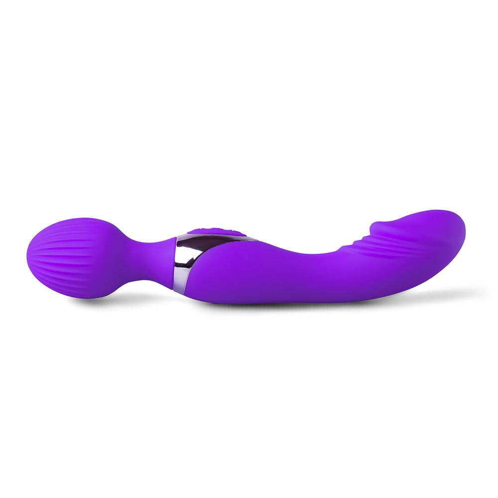 10-Speed Purple Color Silicone Double Ended Wand Massager